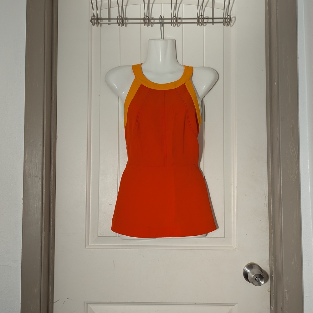 Banana Republic Vibrant Orange and Red Top